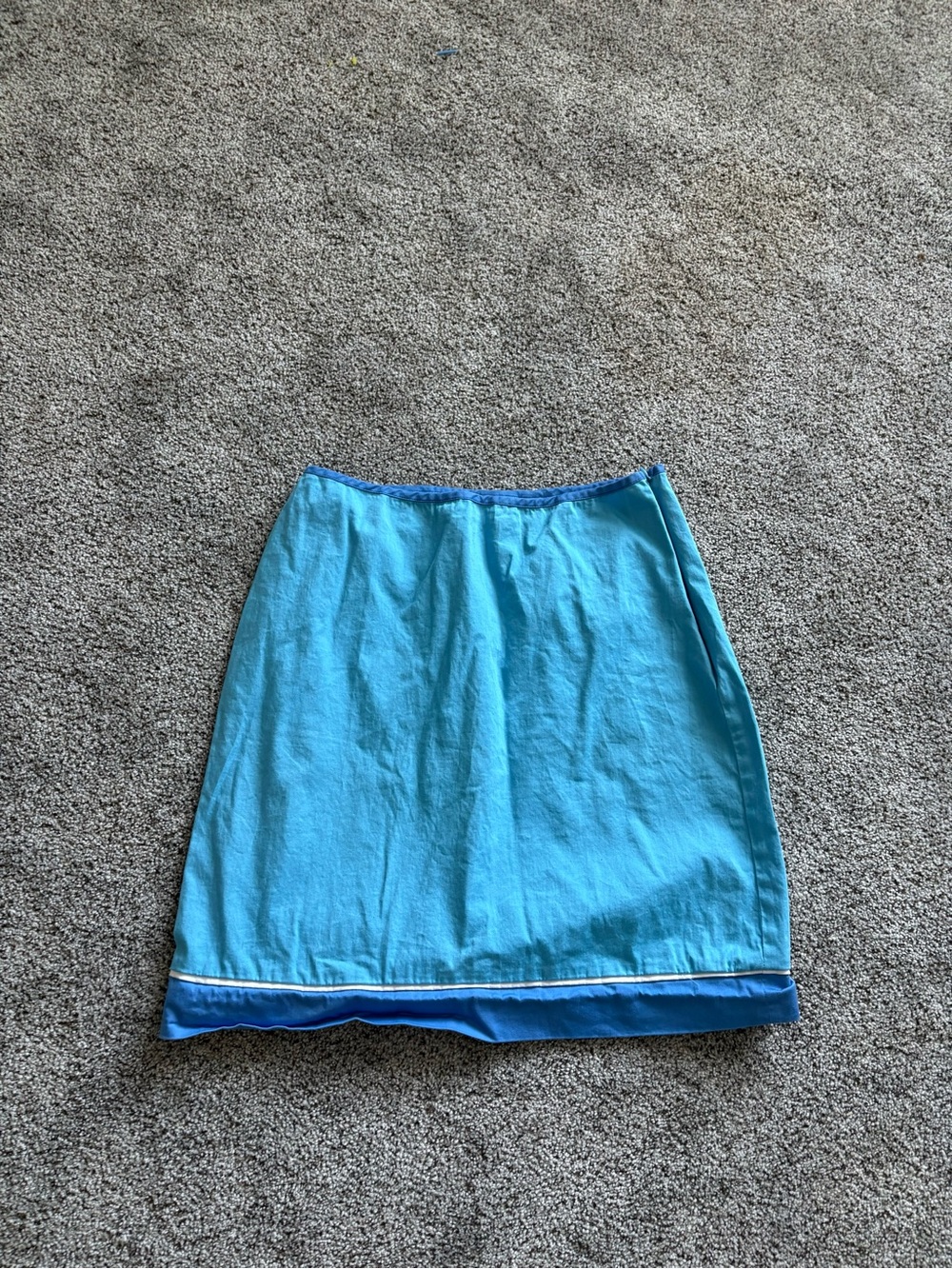 Y2K era Two-Tone Blue Mini Skirt